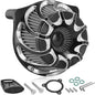 High Flow Air Cleaner Intake Filter System Kit Air Filters Cover Drift Style for Harley Touring 2008-2016 Softail '16-'17 FLSTNSE '14-'15 FLSTSE 2011-2012 FXSBSE 2013-2014 Dyna FXDLS 2017