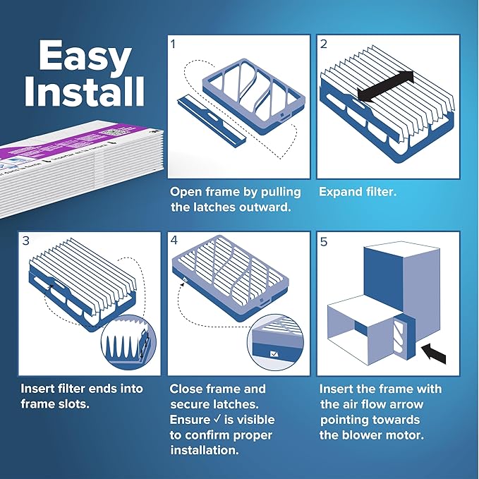 Filtrete 20x25x4 Refillable Air Filter Starter Kit, MPR 1550, MERV 12, 1 Reusable Air Filter Frame & 2 Air Filters, Fits Honeywell & Lennox, Allergen Bacteria & Virus, Actual size 19.88 x 24.62 x 4.25