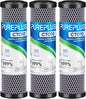 1 Micron 2.5" x 10" Whole House CTO Carbon Water Filter Cartridge Replacement for Under Sink Water Filter System, Dupont WFPFC8002, WFPFC9001, FXWTC, SCWH-5, WHEF-WHWC, WHCF-WHWC, AMZN-SCWH-5, 3Pack