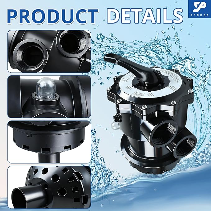 SP071620T Pool Filter Control Valve - fits for Hayward Pro Series 6-Way 2"