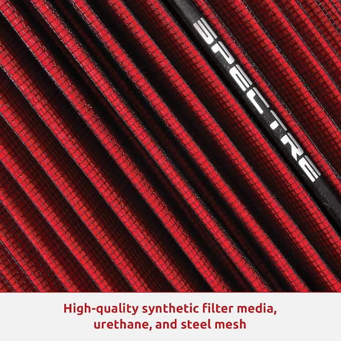 Spectre Universal Clamp-On Air Filter: High Performance, Washable Filter: Round Tapered; 3 in/3.5 in/4 in Flange ID; 8.75 in (222 mm) Height; 6 in (152 mm) Base; 4.75 in (121 mm) Top, SPE-9736, Blue