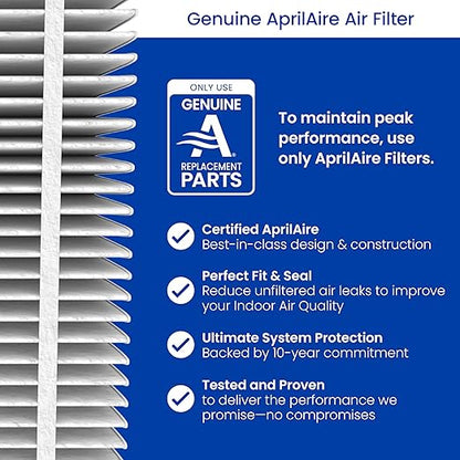 AprilAire 410 Replacement Filter for AprilAire Whole House Air Purifiers - MERV 11, Clean Air & Dust, 16x25x4 Air Filter (Pack of 4)