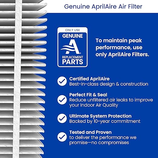 AprilAire 410 Replacement Filter for AprilAire Whole House Air Purifiers - MERV 11, Clean Air & Dust, 16x25x4 Air Filter (Pack of 8)
