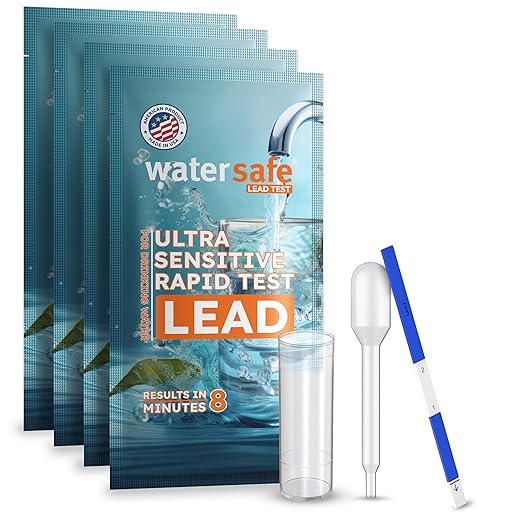 USA-Made – Watersafe® Lead in Drinking Water Test Kit – EPA-Compliant & Lab-Verified 8-Minute Detection Below 5 PPB – Easy & Accurate DIY Home Testing for Tap & Well Water - 4 Pack