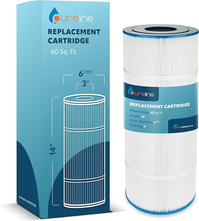 Pureline 60 Sq Ft Pool Replacement Cartridge Filter, Compatible with Pentair, Clean and Clear Plus 60, CCP240