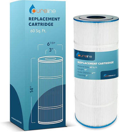 Pureline 60 Sq Ft Pool Replacement Cartridge Filter, Compatible with Pentair, Clean and Clear Plus 60, CCP240