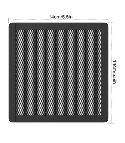 MoKo 140 x 140mm PC Case Magnetic Dust Mesh Filter, 0.5mm PVC Mesh Hole Computer Cooler Fan, Magnetic Frame Dustproof Cover Grill for Computer PC Case - 4PCS