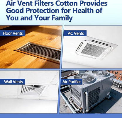 MERV 8 Cut to Fit Air Filter Material, Polyester Air Filter Media with Adhesive Hook Tape for HVAC Systems, Furnaces, Return Vents, Home & Office Use(Captures Dust, Pet Dander, 3.0 Microns)
