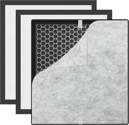 PR1 Air Filter Replacement 3-Pack: Compatible with MOOKA PR1 Air Purifier,3-in-1 Filter for Dust, Odors, Smoke