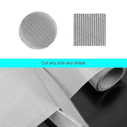 304 Stainless Steel Woven Wire 120 Mesh Fine Screen Mesh Steel Woven Mesh for Filter Mesh, Filtration Cloth, 12 x 40 Inch