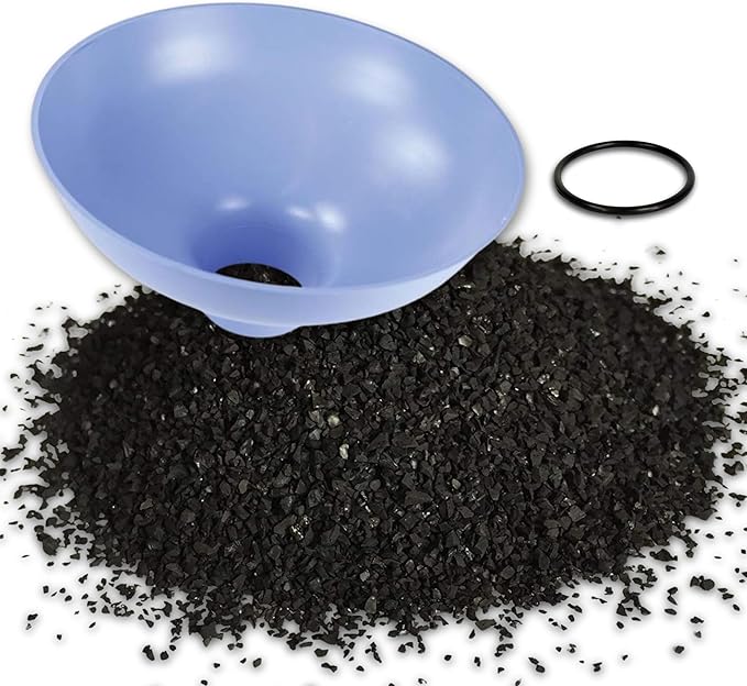 IPW Industries Inc. - Activated Carbon Coconut Shell for Pelican PC600-R and Whole House Water Filter, Granular Carbon Media with Funnel, 15 lbs