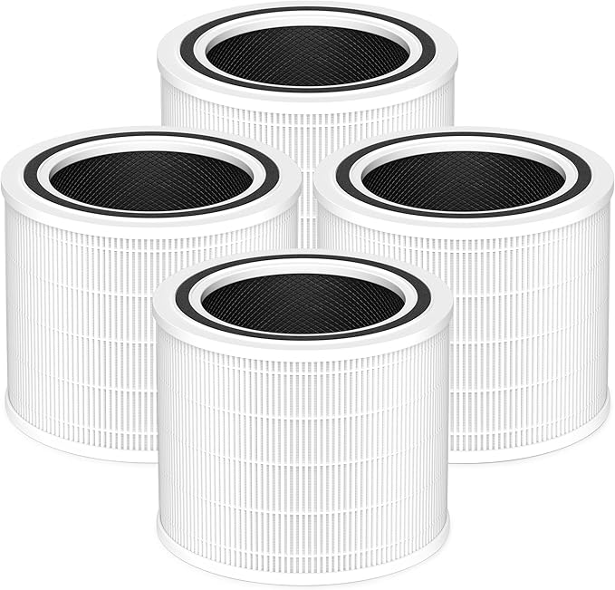 Core 200S Replacement Filter Compatible with LEVOIT Core 200S and Core 200S-P Smart WiFi Air Purifier, 3-in-1 H13 True HEPA Activated Carbon Filter, Core 200S-RF, White, 4 Pack