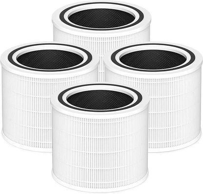 Core 200S Replacement Filter Compatible with LEVOIT Core 200S and Core 200S-P Smart WiFi Air Purifier, 3-in-1 H13 True HEPA Activated Carbon Filter, Core 200S-RF, White, 4 Pack