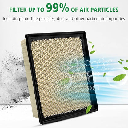 2PCS Cabin Engine Air Filter Kit Fits for 2024 2025 Tacoma 2.4L, 87139-0C010,17801-31130, 17801-0P051,CF12964, CA10755, JM871JMP050