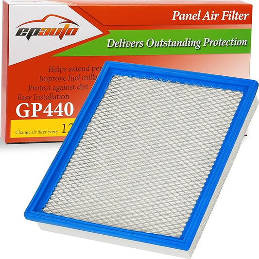 EPAuto GP440 (CA7440) Engine Air Filter Replacement for Infiniti QX56, Compatible with Nissan Armada, Frontier, NV1500, NV2500, NV3500, Pathfinder, Xterra, Titan - Fits Select Models 2004-2021