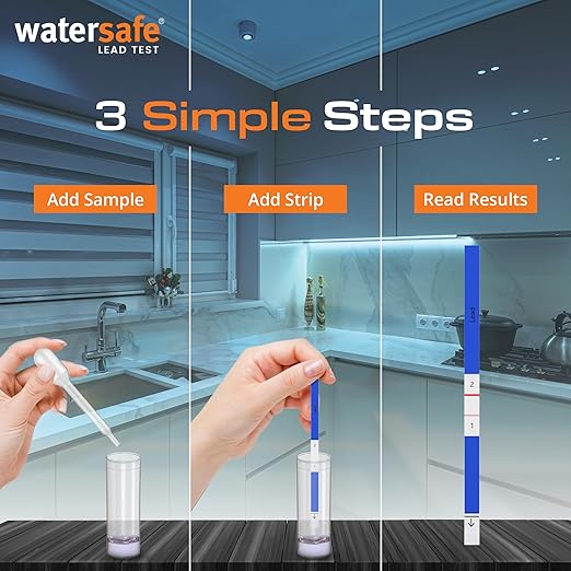 USA-Made – Watersafe® Lead in Drinking Water Test Kit – EPA-Compliant & Lab-Verified 8-Minute Detection Below 5 PPB – Easy & Accurate DIY Home Testing for Tap & Well Water - 1 Pack