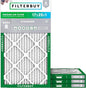 Filterbuy 17x25x1 Air Filter MERV 8 Essential Dust & Allergy Defense (4-Pack), Electrostatic Pleated HVAC AC Furnace Filters Replacement, Made in USA (Actual Size: 16.50 x 24.50 x 0.75)