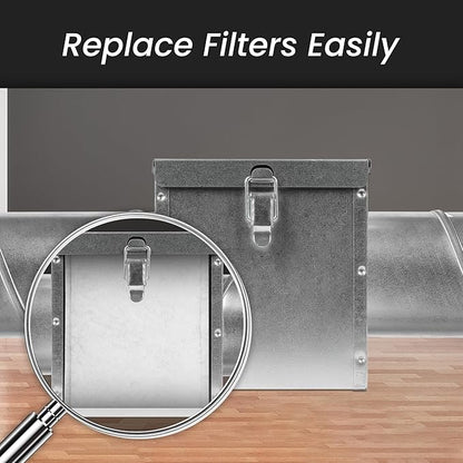 Repa Market 11" x 9" Replacement Air Filter for 8" Duct Filter Box – EU5 Class Purifier Filter for Dust Collection, Lint Trap – Air Purifier – HVAC Ventilation System Filters, Home Improvement