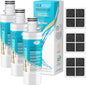 ICEPURE Alkaline LT1000PC Refrigerator Water Filter and Air Filter Replacement for LG LT1000P/PC/PCS, Kenmore 9980, ADQ74793501 ADQ74793502 ADQ747935 MDJ6484460 LT1000, Enhances PH, 3 Combo