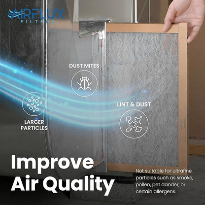Fiberglass Air Filter -18x18x1Air Filter 12 Pack - Non Pleated 18"x18"x1", AC Filters for Home, Fiberglass, HVAC filters, Heater, Furnace Catcher for Dust - 1 YEAR SUPPLY