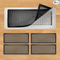 Floor Register Vent Cover, 6"x12" Magnetic Air Vent Screen Mesh Covers for Home Floor/Wall/Ceiling Registers Air Vent Filters, Black (4 Packs)