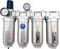 4 STAGE SUPER DUTY INDUSTRIAL GRADE ULTRA CLEAN FILTER REGULATOR COALESCING DESICCANT DRYER SYSTEM FOR COMPRESSED AIR LINES METAL BOWLS GREAT FOR PAINT SPRAY AND PLASMA CUTTER (1"NPT AUTO DRAIN)