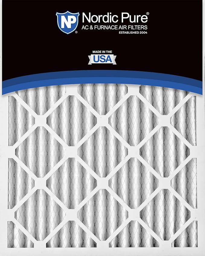 Nordic Pure 20x25x2 (Actual Size: 19 1/2 x 24 1/2 x 1 3/4) Pleated MERV 13 Air Filters 3 Pack