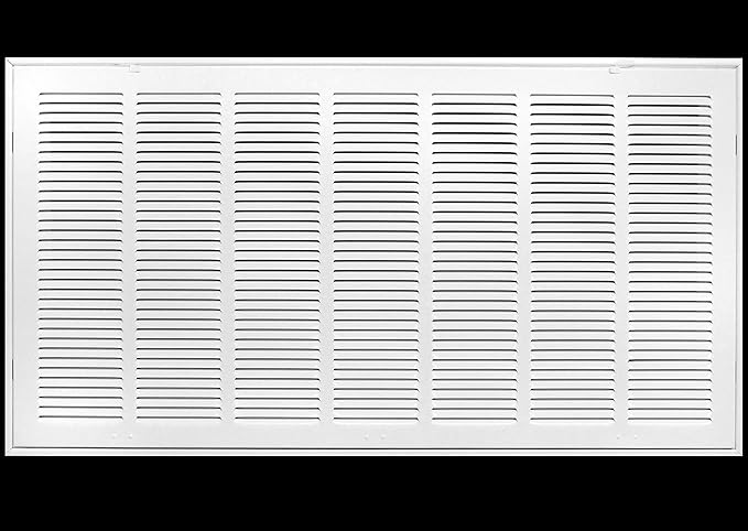36" X 18 Steel Return Air Filter Grille for 1" Filter - Removable Face/Door - HVAC Duct Cover - Flat Stamped Face - White [Outer Dimensions: 38.5 X 19.75]