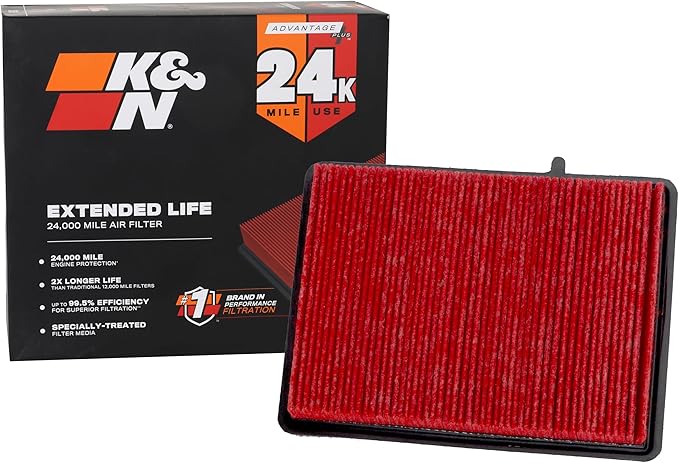 K&N Engine Air Filter: Extended Life 24,000 Mile Replacement Air Filter: Compatible with 2018-2019 Chevy/GMC/Holden (Equinox, Terrain), KNX-5069