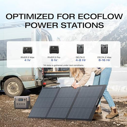 EF ECOFLOW Solar Generator DELTA 2 with 160W Solar Panel, LFP(LiFePO4) Battery, Fast Charging, Portable Power Station for Home Backup Power, Camping & RVs