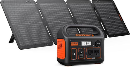 Jackery Solar Generator 300, 293Wh Power Station with 40W Solar Panel, 300W Pure Sine Wave AC Outlet for RV Outdoors Camping Travel Blackout