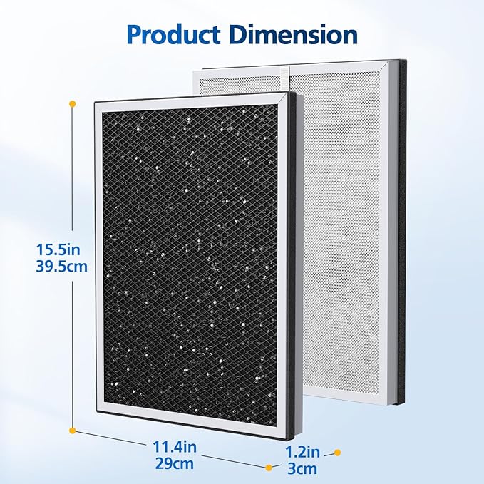 MSA3/MSA3S Replacement Filter for Smoke Compatible with Membrane Solutions MSA3 and MSA3S Device, 4-Stage HEPA Filter, 2 Pack