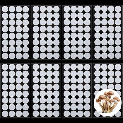 Zonon 256 Pieces Synthetic Filter Paper Stickers 20 mm 0.3 ?m Synthetic Filter Disc Tape Mushroom Applied Under Wide Mouth Mason Jar for Mushroom Cultivation