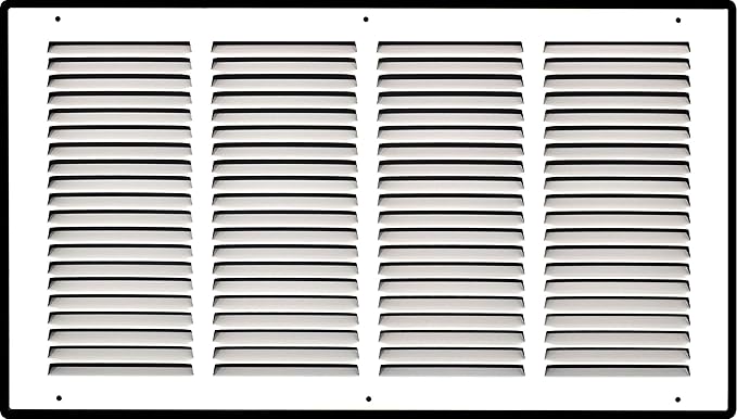 Fits 20x10 Duct Opening | Steel Return Air Grille by Handua | Vent Cover Grill for Sidewall and Ceiling | White | HVAC Cold Air Intake Grille | Outer Dimensions: 21.75"W X 11.75"