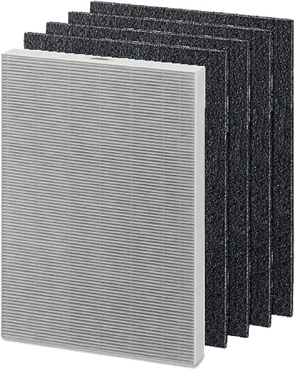 Nispira True HEPA Activated Carbon Pre Filter Compatible with Fellowes AeraMax 290 300 DX95 HF-300 Fellowes AP-300PH Air Purifier. Compared to Fellowes 0 Part 9287201, 1 Set