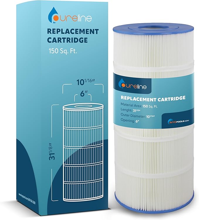 Pureline Pool Replacement Cartridge Filter, 150 Sq Ft, PL0137, Compatible with Pentair Clean and Clear 150, CC150, American Products Predator 150