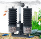 Aquarium Sponge Filter 15-55 Gallon Fish Tank Filter, Electric Power Double Sponge Filter, Quiet Small Low Flow Foam Filter for Fish Tank Betta Shrimp, Intake Dual Sponge Filter Kit w/Bio Balls &Pump