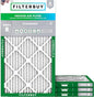 Filterbuy 14x22x1 Air Filter MERV 8 Essential Dust & Allergy Defense (4-Pack), Electrostatic Pleated HVAC AC Furnace Filters Replacement, Made in USA (Actual Size: 13.50 x 21.50 x 0.75)