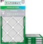 Filterbuy 8x20x1 Air Filter MERV 8 Essential Dust & Allergy Defense (4-Pack), Electrostatic Pleated HVAC AC Furnace Filters Replacement, Made in USA (Actual Size: 8.00 x 20.00 x 0.75)