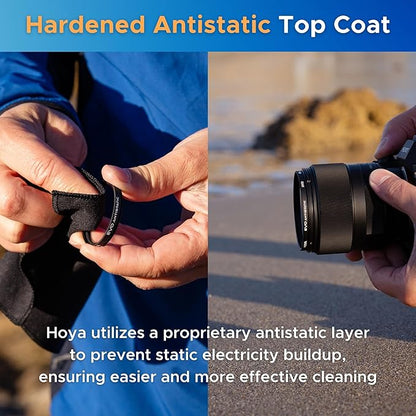 Hoya EVO Antistatic 72mm UV Filter — Camera Filters with 16-Layer SMC Coating, 3mm Thick, UV Optical Glass for Superior Resolution - Dust, Stain & Scratch-Resistant for Clear & Distortion-Free Images
