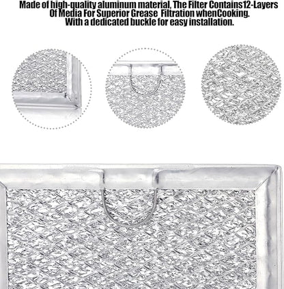 3 Pack Grease Filter & Charcoal Filters Set for Microwave Filter Replacement Combo – Compatible with LG LMV2031ST, LMV2031BD, LMHM2237ST, LMH2235ST & More (5230W1A012B & 5230W1A003A)
