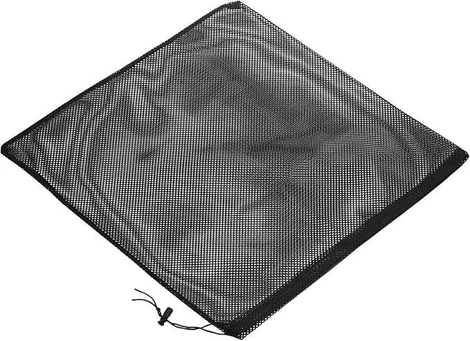 PATIKIL 18"x18" Pump Barrier Bag, Pond Pump Media Filter Bag with Drawstring for Most Pumps, Pond Biological Filters, Black
