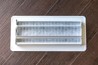 Duck Brand Air Vent Filters, Reduce Airborne Particles like Dust, Dander, Pollen and Trap Debris in your Ventilation System, Air Register Vent Filters for Home, 4 In. x 12 In., 12-Pack, White