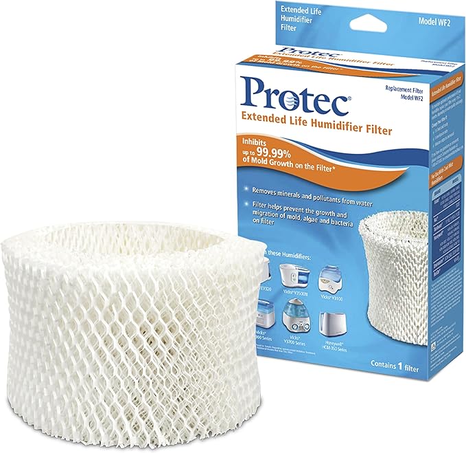 ProTec Humidifier Filter Replacement, Wicking, Pack of 3 – Replacement Filter Works with Vicks Cool Mist Humidifiers and Other Models