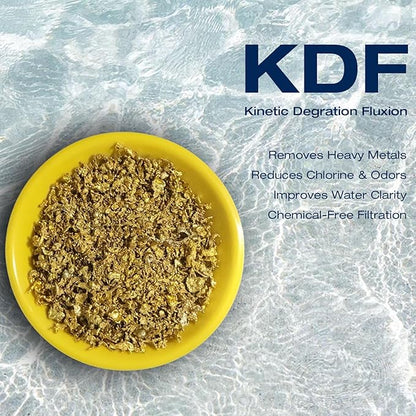 H&G Lifestyles KDF 55 Activated Granular Carbon Filter Media,Refill for RV Water Filter,Remove Heavy Metal Chlorine Odor Improve Water Taste,Water Filtration Replacement