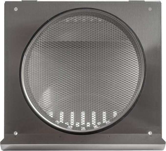 Vent Systems 8" Inch Air Supply Vent Cover with Rubber Gasket - Stainless Steel - Robust Weatherproof Outdoor Air Intake Box - Duct or Surface Mounting - Rain and Snow Protection