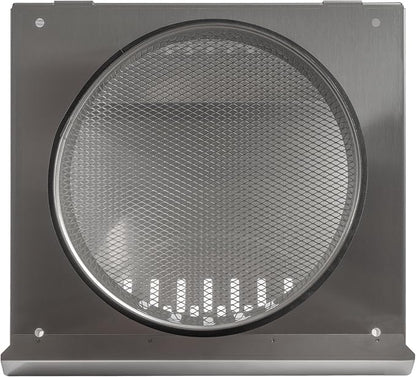 Vent Systems 8" Inch Air Supply Vent Cover with Rubber Gasket - Stainless Steel - Robust Weatherproof Outdoor Air Intake Box - Duct or Surface Mounting - Rain and Snow Protection