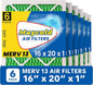 Maycold MERV 13 16x20x1 Air Filter (6-Pack), High-Efficiency Pleated AC & Furnace Filters, Actual Size: 15.70” x 19.70” x 0.75”, Individually Wrapped in Plastic