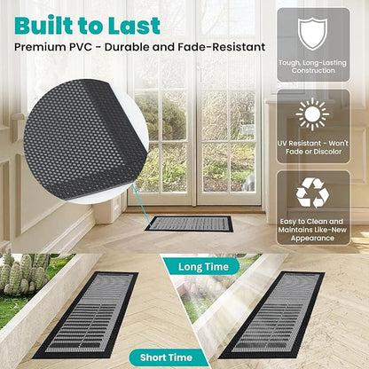 Efforest Floor Vent Covers Magnetic - 6 Pack Air Filters Mesh Screen Dust Filter Register Deflectors for Home HVAC AC Grilles & RV - Strong Hold Washable (5.5x14 Inch)