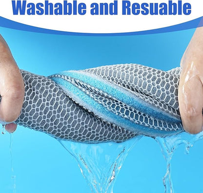 AQUANEAT Aquarium Filter Sponge 8-Layer Filter Media Pad, Cut-to-Size Foam Floss for Fish Tank Sump Pond (47" x 12" x 0.6")